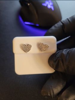 Heart-Shape VVS1 Moissanite Earrings ā¤ļøāØ