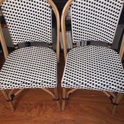 Set Of 2 Bamboo Chairs