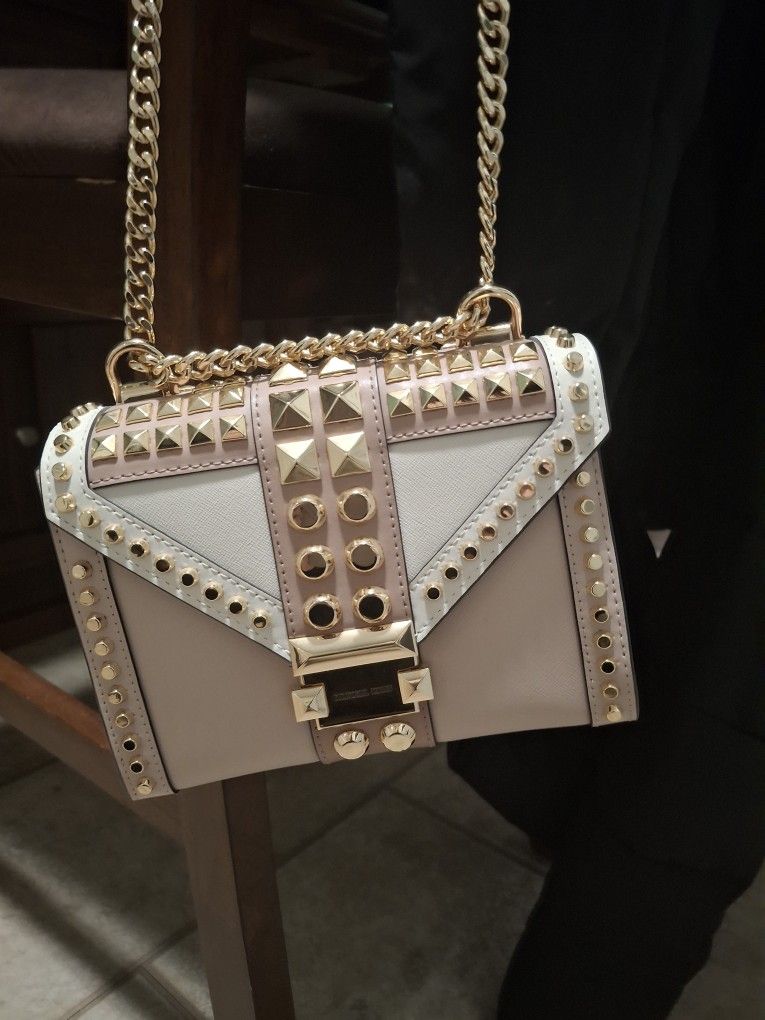 NWOT Michael Kors Pink Studded Crossbody 