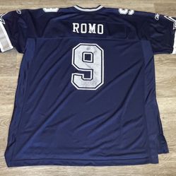 NFL Dallas Cowboys Tony Romo #9 NFL Reebok Jersey Mens Size XXL Blue