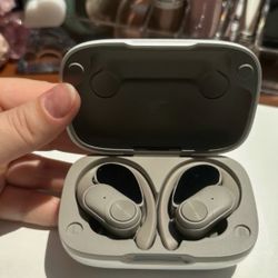 Wireless Bluetooth earbuds. 