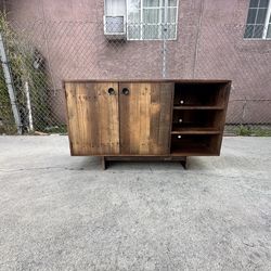 West Elm Reclaimed Wood Rustic Buffer Entertainment Center Tv Stand Cabinet Sideboard Credenza