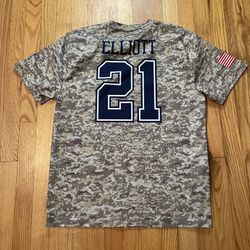 Dallas Cowboys Ezekiel Elliott Jersey Size Shirt Size Large NFL Football Camo