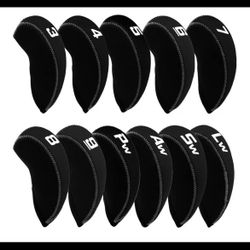 Golf Iron Covers for Golf Clubs Neoprene Golf Iron Cover Set 11pcs/10pcs Golf Iron Headcovers Golf C