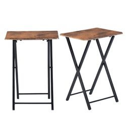 Open Box Homy Casa JOEY VINTAGE BROWN 2PCS "18.9'' x 14.96'' x 25.98''" Student Desk Set for Home and Office
