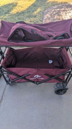 Pull wagon with shade cover
