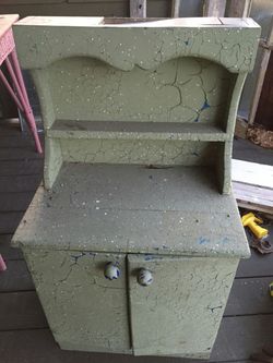 Handmade child's kitchen cabinet