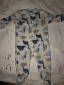 Footed plush onesie for boys 3-6