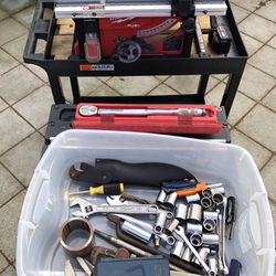 Milwaukee Table Saw Tools Cart Worx Work Table Selling The Bundle $400 firm