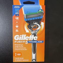 Gillette ProGlide Razor Men 5 Blade Manual Razor ,1 Handle and 2 Blade Refills 