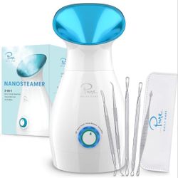 NanoSteamer Large 3-in-1 Nano Ionic Facial Steamer with Precise Temp Control

