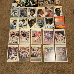 Large Vintage Oversized Football Card Lot - Many Hall Of Famers & Stars - Jersey Card, Mini Poster Cards, Etc