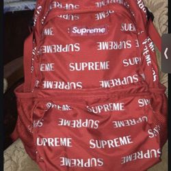 Red Supreme 3m Reflective Backpack 
