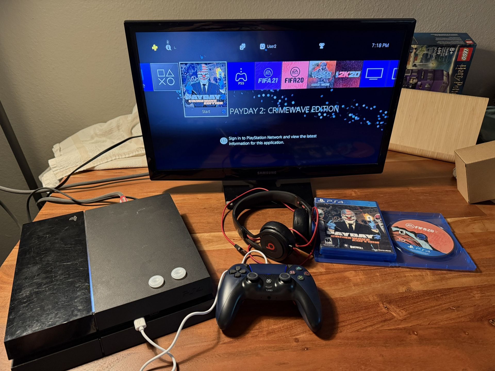 PS4 Gaming Bundle – Controller, Headphones, 2 Games – Works Perfectly! 🎮 NO TRADES/ FIRM PRICE