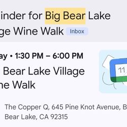 2 Tickets- Big Bear Wine Walk