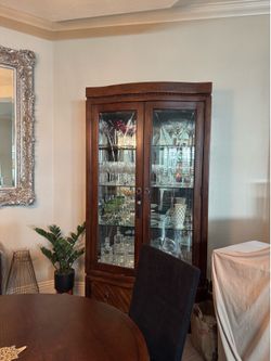 Dining room set and cabinet