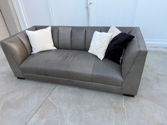 Restoration Hardware Paxton Leather Sofa