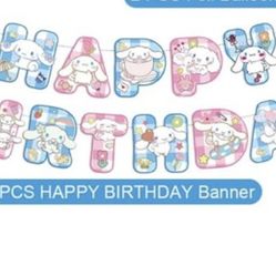 Cinnamoroll Happy Birthday Banner