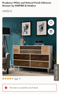 Mid-Century Modern 8-Drawer Dresser