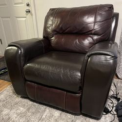 Brown Leather Recliner 