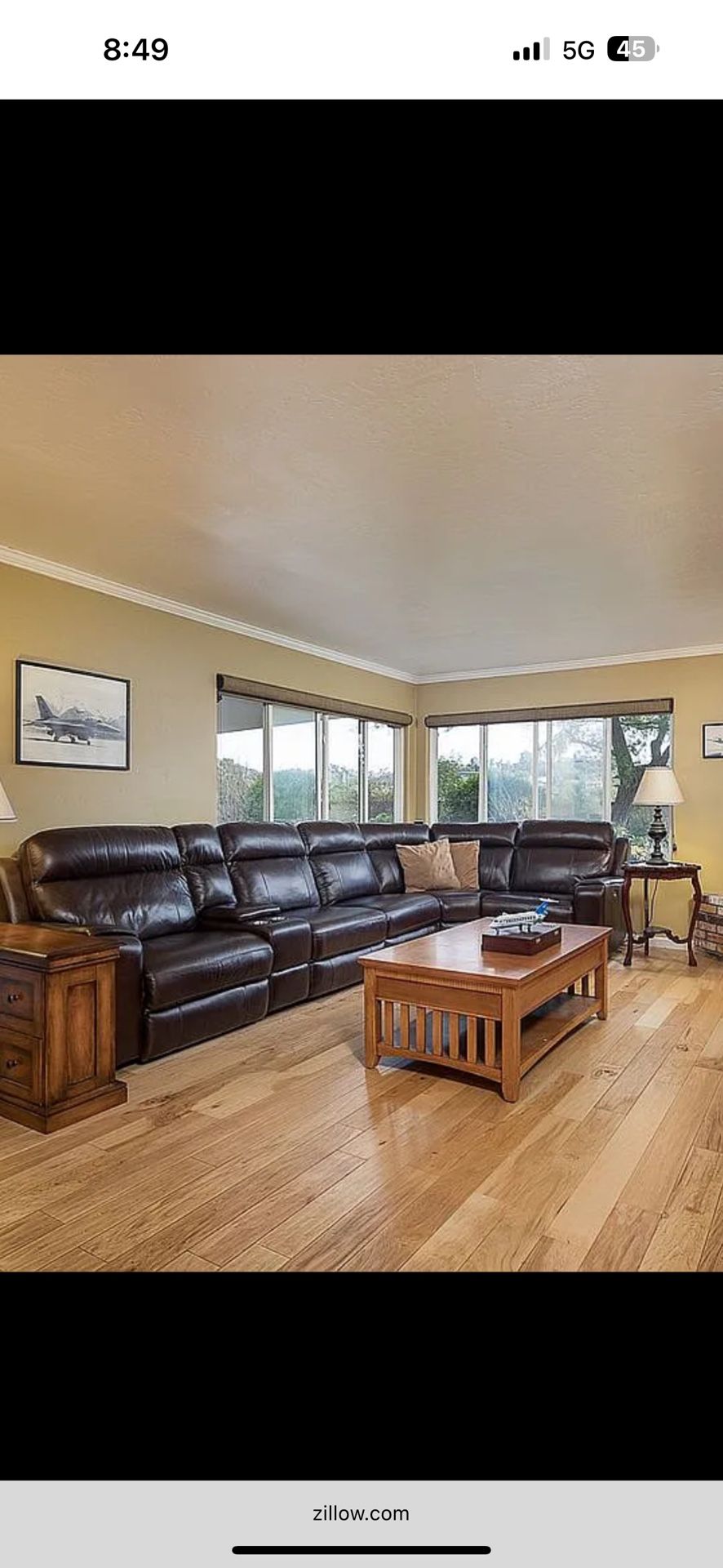 Power Reclining Leather Couch