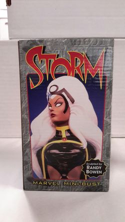 🔥MARVEL MINI BUST STORM SCULPTED BY RANDY BOWEN (1998, BOWEN )LIMITED COMIC STATUE