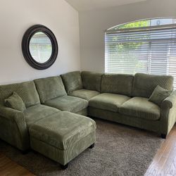 Cozy Corduroy Sectional Couch 