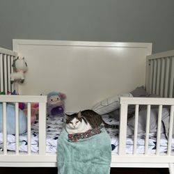 West Elm White Wooden Crib + Conversions