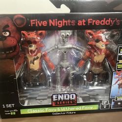 FNAF Five Nights At Freddys Jazwares CLASSIC & WITHERED FOXY ENDO SERIES SET