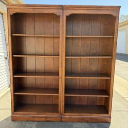 2 Bookcases 36” Two Open Display Bookshelves 