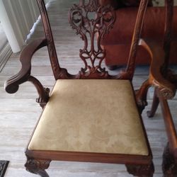 Vintage Chippendale 8 Dinning Chairs