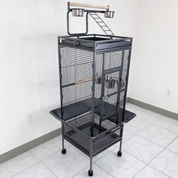 (Brand New) $125 Large 61” Parrot Bird Cages with Rolling Stand for Cockatiels Parrot Parakeet Lovebird Finch 