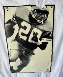 Vntg 1995 Nike #5490 Barry Sanders-Get Out of the Way- Poster 23" x 35"