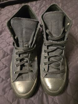Womens Black platform Converse size 10
