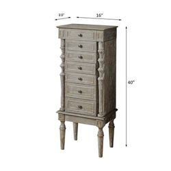 ACME Taline Jewelry Armoire - Weathered Oak