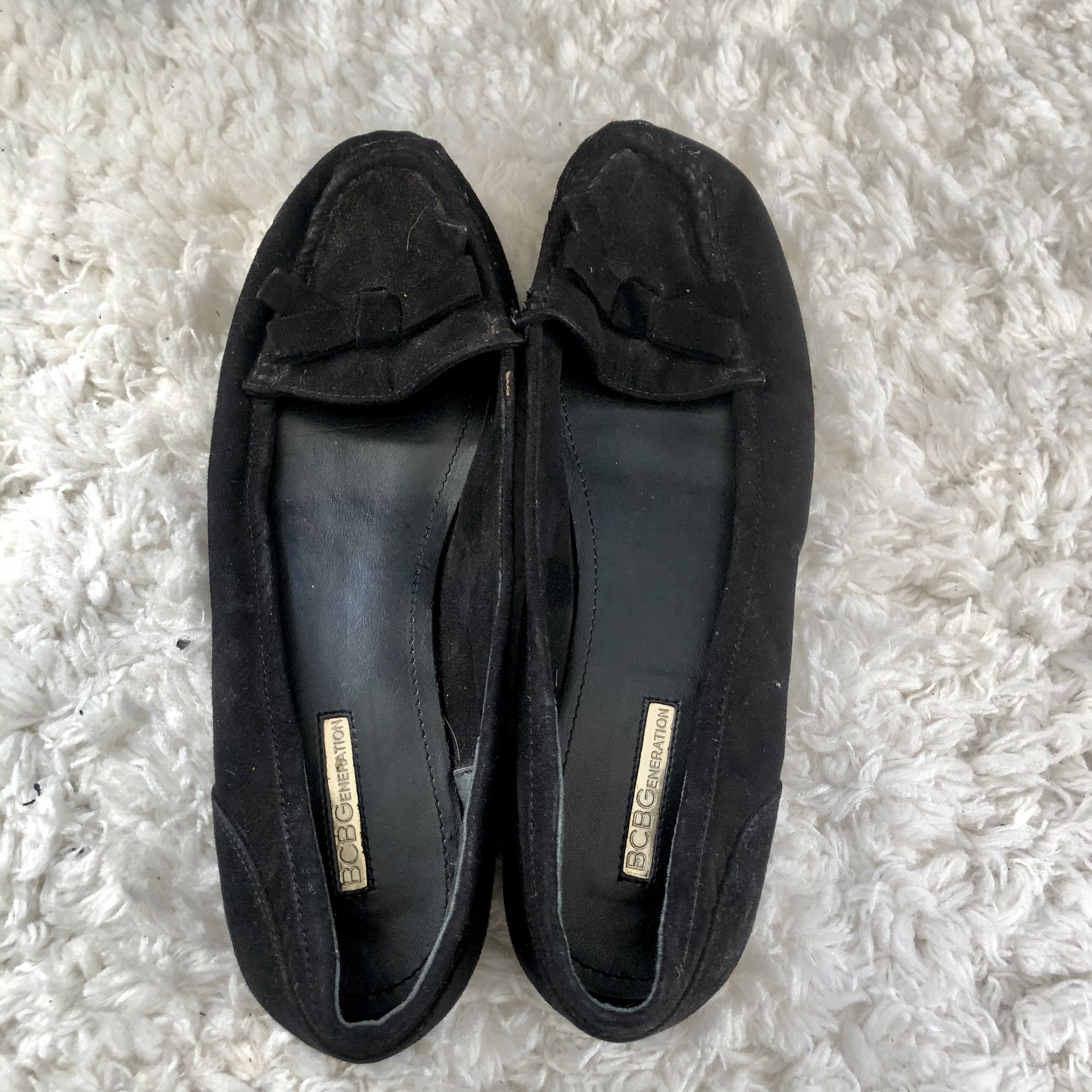 Women’s BCBG Black Suede Flats