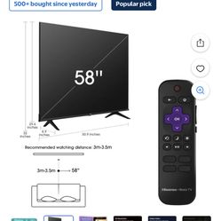 Hisense 58” Roku TV