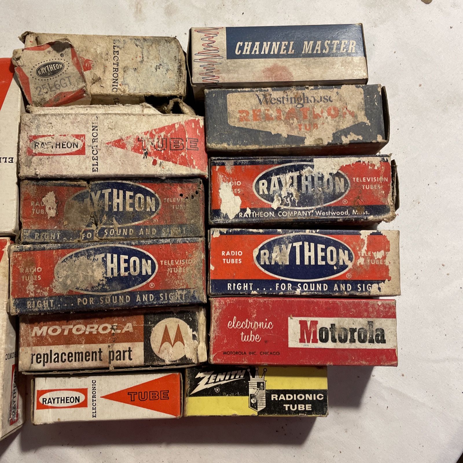 LOT OF 28 NEW &Untested -SOL 6SL7GT RADIO VACUUM TUBES TYPE 6SL7 NU RAYTHEON