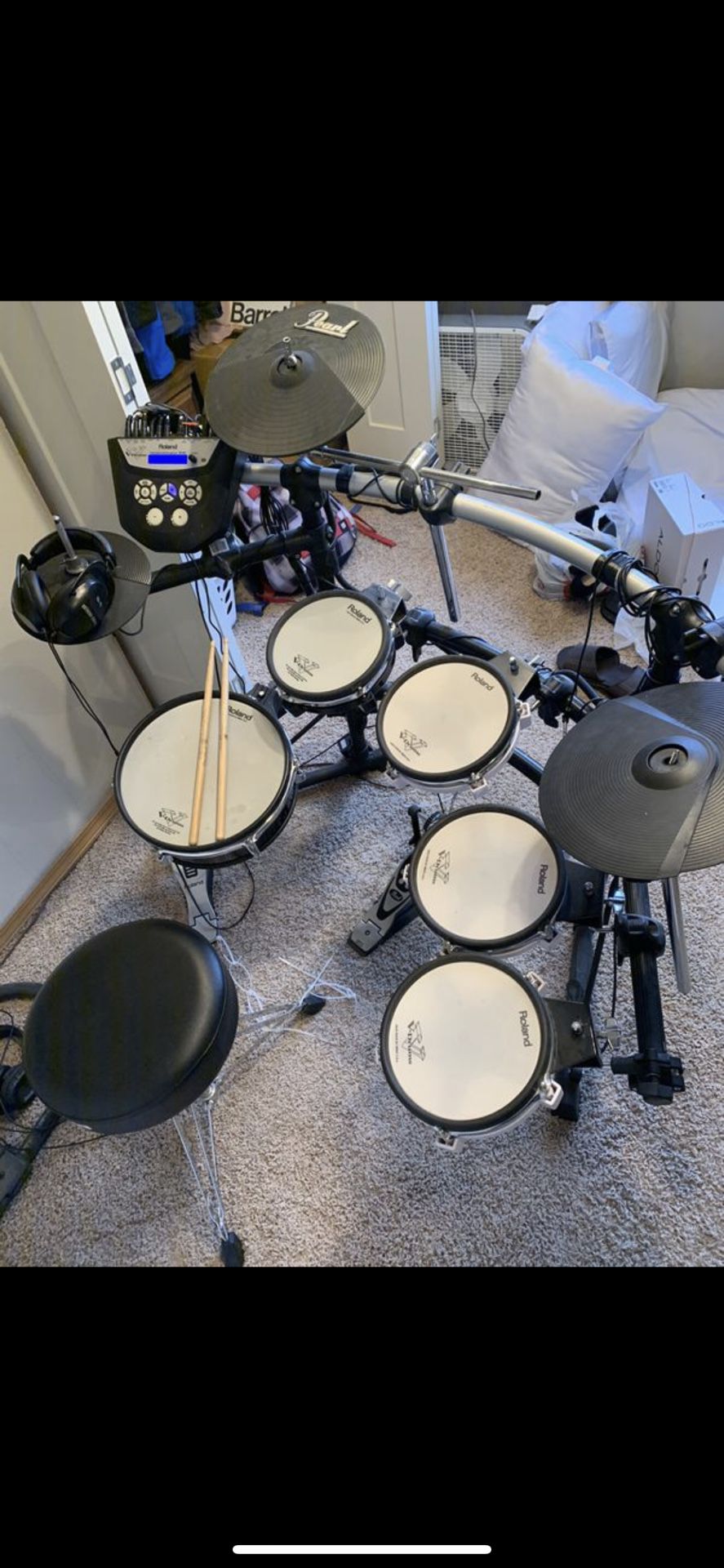 Roland Drum Set W/ accessories