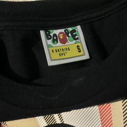 1:1 Bape Black Burberry Shirt/Essentials Dark Oat Short(Men Size Small And Tags Are Ripped Off Worn Only 1 Time And Are Cleaned