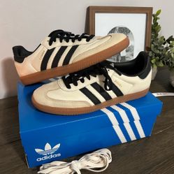 Adidas Sambas OG with Cream & Black Laces