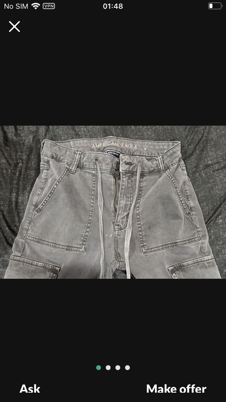 American Eagle Women's Grey Trousers