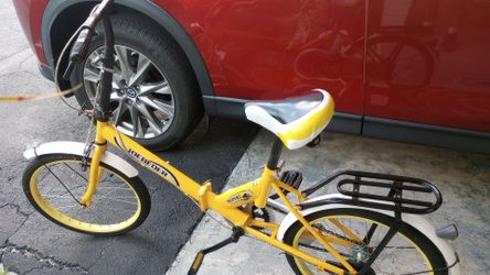 Yellow Joebeoer Foldable Bike