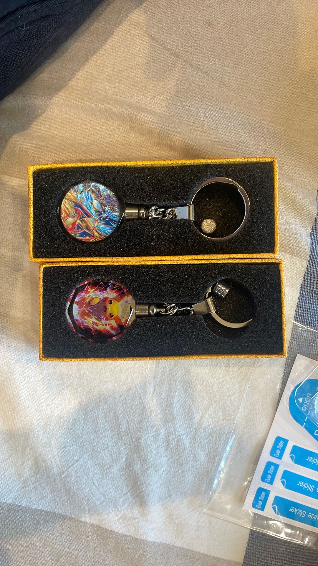 Pokemon Keychain Featuring Charizard And Pikachu