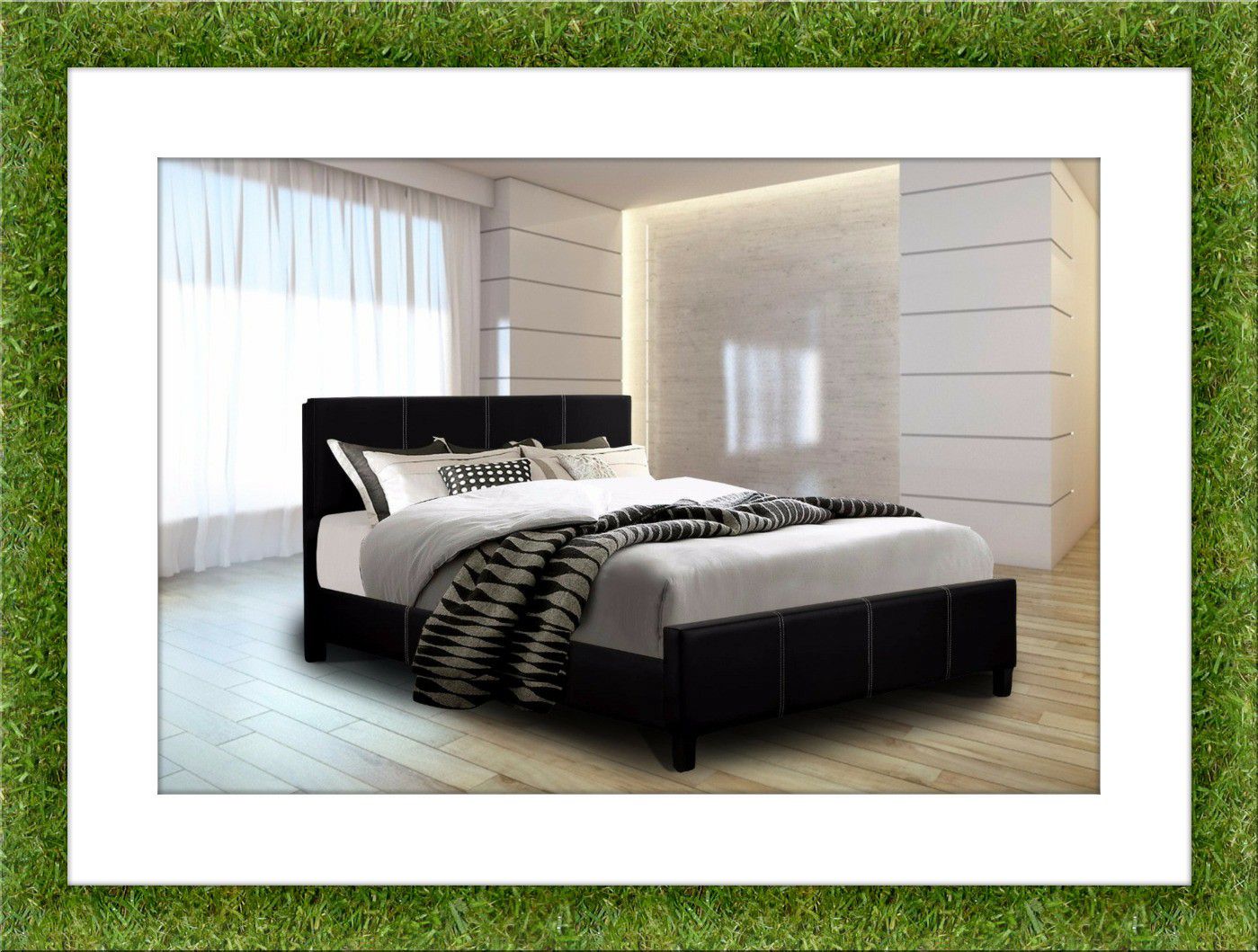 Platform bed black free mattress and shipping