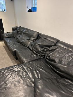 Leather Center Sectional