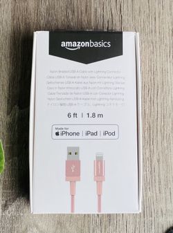 Brand New MFI CERTIFIED AmazonBasics USB-A to Lightning Charging Cable