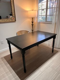 Black Dining Table + 2 Chairs