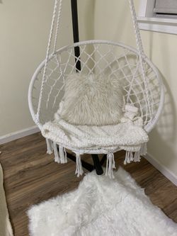 Beautiful White Swing Chair With Stand