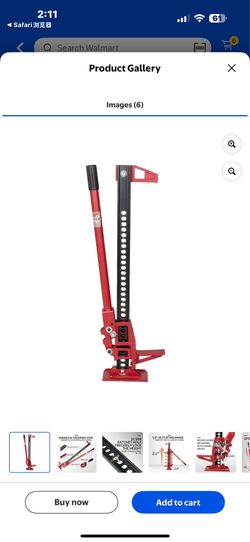 3-Ton (6000 lbs) Capacity 33 in. Cast Iron Ratcheting Off-Road Utility Farm Jack Ideal for Car/Truck/ATV/SUV/Tractor